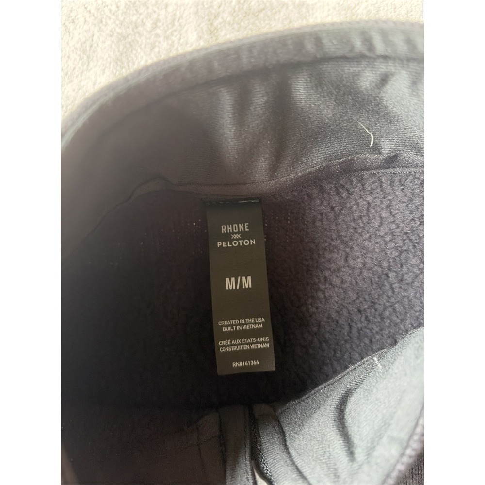 Rhone x Peloton Vest Men Black Medium Full Zip Bond Fleece‎ Jacket Sweater - Picture 2 of 5